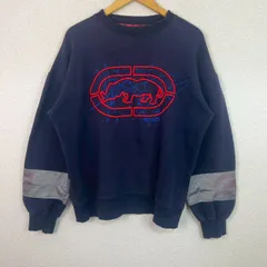 00s ECKŌ UNLTD. エコーアンリミテッド スウェット デカロゴ ネイビー Lサイズ メンズ 古着 ストリート アメカジのサムネイル