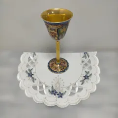 有田焼 其泉 日肥其泉 昭和年製 色絵金彩 ワイングラス 花文様 酒器 高杯 金彩装飾 和食器 コレクション 260219-6T