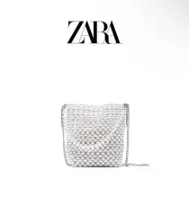 ZARA パール ミニ バケットバッグ