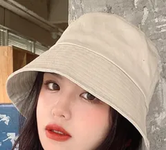 【003860F】バケットハット 帽子 韓国 レディース　ベージュ