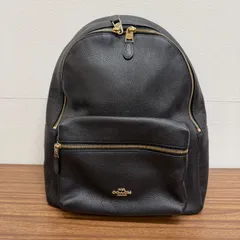 ◎COACH コーチ チャーリー バックパック リュック レザー ブラック ゴールド金具 F38288