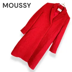 MOUSSY マウジー レッド レディース アウター 長袖 ジャケット ロングコート チェスターコート 鮮やか Mサイズ相当 983KZのサムネイル