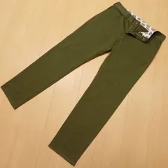 (360★ ディッキーズ Dickies 5ポケット テーパード パンツ w32 ストレッチ生地 Lot.163M40WD22 オリーブ系 古着