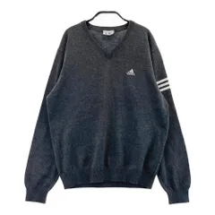 サイズ：L ADIDAS GOLF アディダスゴルフ IC361 Vネック ニットセーター スリーストライプ  グレー系 [240101629391] ゴルフウェア メンズ ストスト