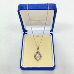 JAL限定未使用】パール ハートペンダント 14K ネックレス ゴールド
