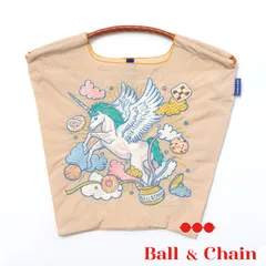 【正規品】 ボールアンドチェーン (ユニコーン/ベージュ) Mサイズ  トートバッグ 動物 馬 ペガサス 羽 肌色