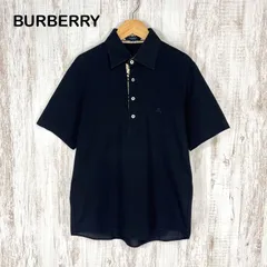 BURBERRY LONDON バーバリーロンドン ホースロゴ刺繍 ノバチェック 半袖 ポロシャツ ブラック メンズ トップス