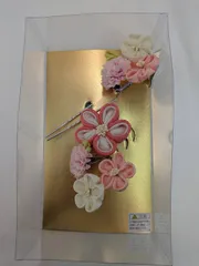 N【セット売り】つまみ細工 かんざし 髪飾り 成人式 卒業式 振袖 着物 縮緬 ちりめん ヘアアクセサリー