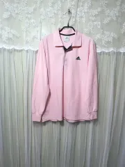 アディダス ピンク色 長袖 ポロTシャツ