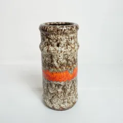 西ドイツ製 Fat Lava ヴィンテージ ファットラバー 陶器の花瓶 花器 一輪挿し ミッドセンチュリー期 フラワーベース アンティーク 651Q★2