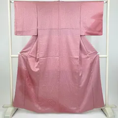 たんす屋 TANSU-YA 着物 リユース着物 付下 紅梅 ピンク セミフォーマル 青海波 袷 絹 未洗い 【身丈】158cm【裄丈】63.5cm MS7674