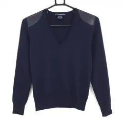 ラルフローレンゴルフ セーター ネイビー 肩羊革 ウール100％  レディース M ゴルフウェア Ralph Lauren