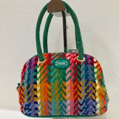 9933　FEILER フェイラー　シュニール織り　ハンドバッグ　ミニトート　カラフル　総柄　レディース