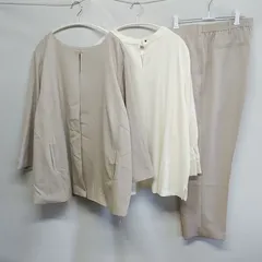 レディーススーツ3点セット(ジャケット・ブラウス・パンツ) 5L sa-011