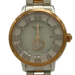 CASIO(カシオ) 腕時計美品  SHEEN(シーン) SHW-1600 レディース 電波/マルチバンド6 ベージュ
