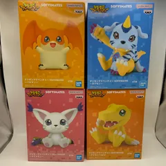 デジモンアドベンチャー　4点セット　SOFVIMATES　テイルモン　パタモン　ガブモン　アグモン　Vol.2　プライズ　フィギュア　バンダイ　バンダイナムコ　バンプレスト　（ME29-3619）