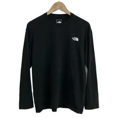 THE NORTH FACE(ノースフェイス) 長袖Tシャツ サイズL メンズ - 黒×白 クルーネック