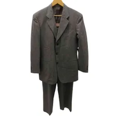 ユーズドフルギ USED古着 ネップ ウール ナイロン 3B テーラード ジャケット 2タック  スラックス パンツ スーツ セットアップ メンズ  L