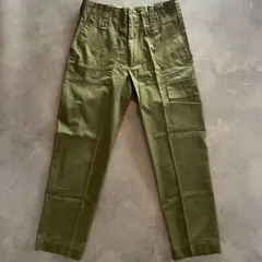 【U-89】カーゴパンツ Lサイズ　オリーブ 無地 ミリタリー ワークパンツ ロング丈 カジュアル シンプル コットン ボトムス メンズ 秋冬 古着 人気カラー 定番アイテム
