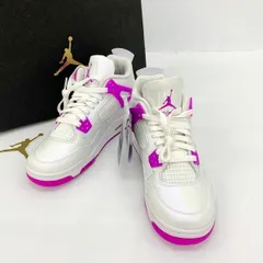 Nike ナイキ スニーカー GS Air Jordan 4 FQ1314-151 シューズ キッズ 子供 レディース 24cm ホワイト ハイパーバイオレット 靴 DF18041■