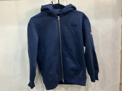 THE NORTH FACE / ザノースフェイス SQUARE LOGO FULLZIP HOODIE ジップパーカー NT61836 Sサイズ ネイビー USED