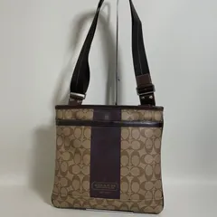 2602-59｜コーチ シグネチャー ショルダーバッグ ダークブラウン