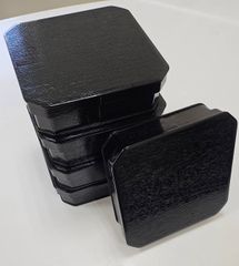 茶道具 黒漆塗り 禄高 蓋付き箱 八角形 漆器 菓子箱 懐石道具 弁当箱
