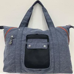 9956　KIPLING　キプリング　トートバッグ　ハンドバッグ　ボストンバッグ　Art M Duo　Deep Denim Bi　大きめ　大容量　レディース　メンズ　ユニセックス　デニム　チャーム付き　モンキー　ゴリラ　アートMデュオのサムネイル