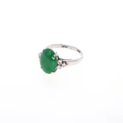 【中古】SV 石付リング 約11号 約2.0g シルバー