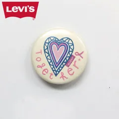 Levi's ACCESSORY リーバイス 缶バッジ ブランド缶バッジ アクセサリー ハート リーバイス雑貨 アクセ【LEVI'S ブランド缶バッジ ロゴ缶バッジ 限定 赤タグ リーバイスタグ 小物 雑貨 リーバイスアクセ ロゴバッチ ロゴバッジ】
