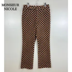 MONSIEUR NICOLE 80s KOBAYASHI archive pile flare pants 48 L ムッシュニコル 小林期 パイルチェック フレア ブーツカット パンツ 小林由紀夫 アーカイブのサムネイル