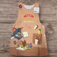 ダバード型エプロン トムとジェリー  保育士 介護士 家庭用 新品