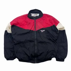 リーボック ナイロンジャケット メンズ Lサイズ レッド ブラック 90s ビンテージ ウィンドブレーカー ビッグシルエット