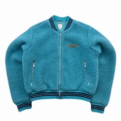 アディダス フリースジャケット レディース Mサイズ ライトブルー ボア ジップアップ 防寒 厚手