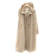 スタディオクリップ Studio Clip スプリングコート ロング丈 フード付き 前開き F ベージュ /HO38