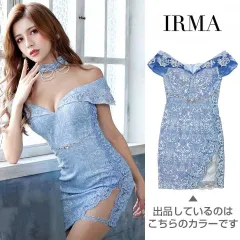 【IRMA / イルマ】オフショル シアーレース ミニキャバドレス 91844 sugar