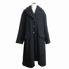 CELINE セリーヌ ツイード ブークレ チェスターコート ロングコート ウール×モヘヤ×ナイロン ブラック サイズ40 レディースのサムネイル