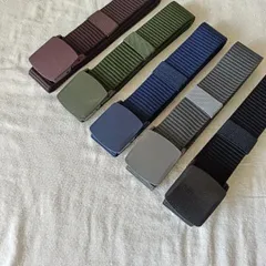 3本セット　ナイロンベルト 黒 非金属 無段階調整 アウトドア 軽量 　ミリタリー サバゲー スポーツ アウトドアナイロンベルト　レディース　メンズ　ユニセックス　男女兼用　シンプル　おしゃれ　平成　韓国　ファッション