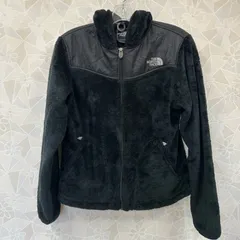 THE NORTH FACE　ブラック ナイロン切り替え フリース フーディー レディース Mサイズ