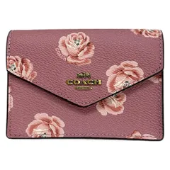 COACH(コーチ) コインケース美品  - 35840 ピンク×ライトピンク×マルチ キーリング付き/花柄