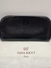 送料無料！！NINA RICCI　ニナリッチ　本革クラッチバッグ　黒　＃80226MOML1