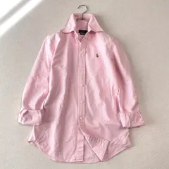 POLO RALPH LAUREN ポロラルフローレン  現行 近年モデル ウォッシュ加工コットンオックスフォード 長袖シャツ スリムシルエット ポニー刺繍 ストライプ XS