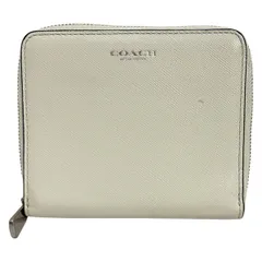 COACH(コーチ) 2つ折り財布 - 白 ラウンドファスナー レザー