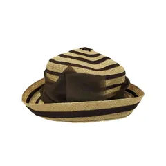 ユーズドフルギ USED古着 GINZA VOGUE シアーリボン ストローハット レディース 表記無 