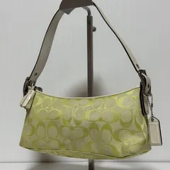 COACH Accessory Pouch Shoulder Bag Leaf Green コーチ アクセサリーポーチ ワンショルダーバッグ シグネチャー グリーン B428
