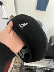 カンゴール ブラック ハンチングキャップ