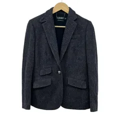 RalphLauren(ラルフローレン) ジャケット サイズ0 XS レディース美品  - ダークネイビー×グレー 長袖/秋/冬