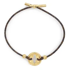 ルイ ヴィトン M8029A ブラスレ ベイビー フラワー モノグラム ブラウン ブレスレット ゴールド金具 箱付 LOUIS VUITTON（美品）