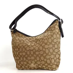 COACH コーチ シグネチャー ワンショルダーバッグ キャンバス レザー 15-295(6)