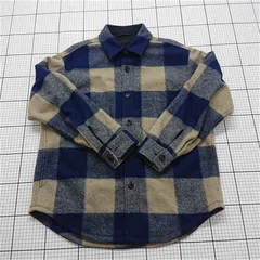 ◇ Θ ユニクロ UNIQLO チェック柄シャツジャケット ブルー系 メンズ E  【1511120022739】